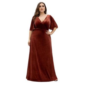 COPY - Rust colored Ever Pretty Dress Size 24